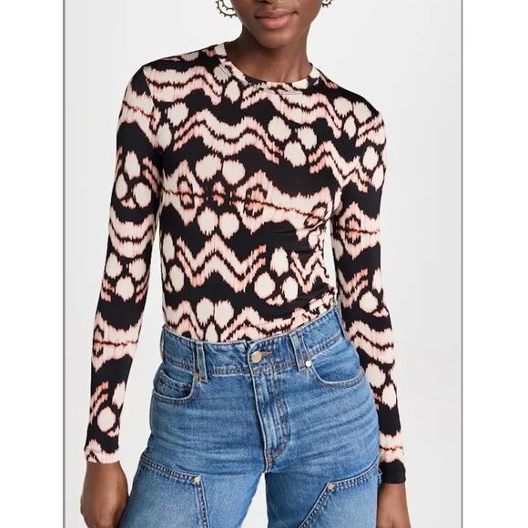 Ulla Johnson Black Obsidian Abstract Ikat Eve Top Size XS - Picture 1 of 8